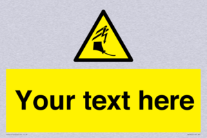 Custom warning kite flying near powerlines